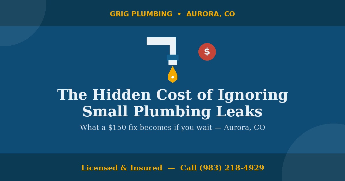 The Hidden Cost of Ignoring Small Plumbing Leaks in Aurora, CO